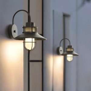 Lampa ścienna ogrodowa Vintage Felix 25 cm czarna