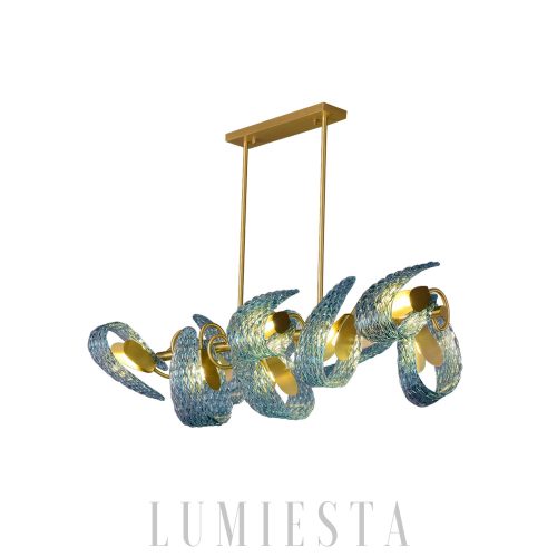 wm_13832625394939926978.jpg Truro - Żyrandol Petal Blue z mosiądzu i niebieskiego szkła