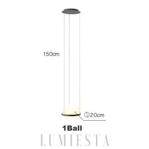 Nowoczesna lampa wisząca kula z czarnym akcentem