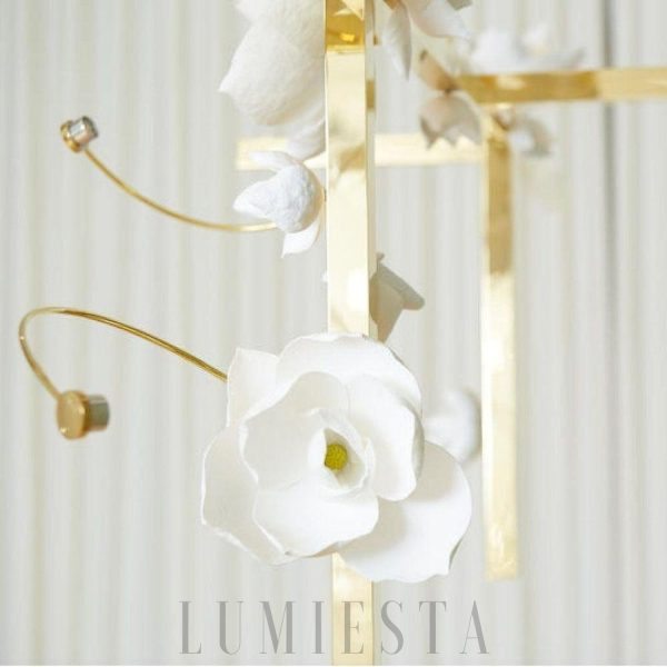 Lampa wisząca PELLE Lure w kształcie kwiatu Biały 150cm