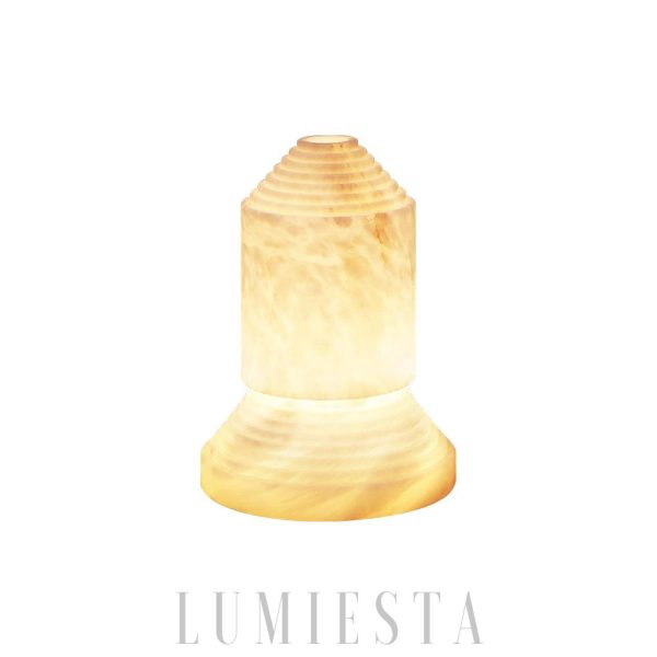 Babel - Lampa stołowa z alabastru w nowoczesnym stylu 30cm