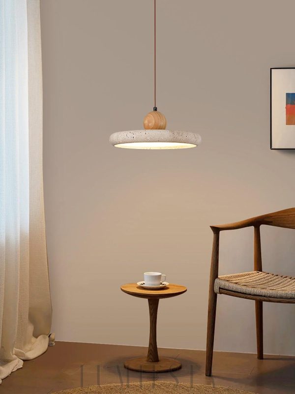 Lampa wisząca Siyane z travertynu w stylu nowoczesnym