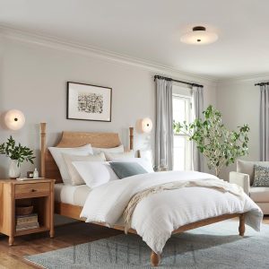 Ankeny - Lampa sufitowa Alabaster w kształcie okrągłym 20cm