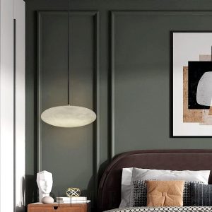 Tongotdi - Elegancka lampa wisząca: marmur i mosiądz