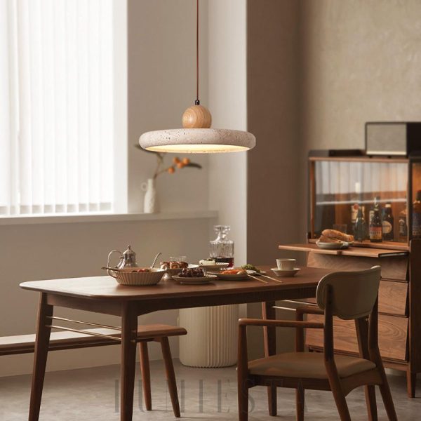 Lampa wisząca Siyane z travertynu w stylu nowoczesnym