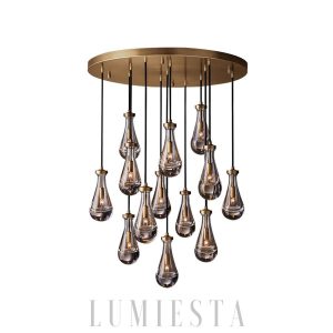 Raindropa - lampa wisząca w stylu nowoczesnym z kryształami
