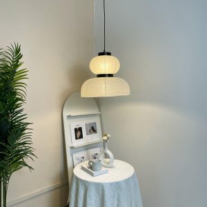 Thames - Nowoczesna lampa wisząca z papieru ryżowego