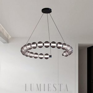 Lampa wisząca Amulet Chandelier A, srebrna, różne rozmiary