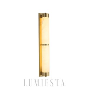 Vinson - Nowoczesna lampa ścienna z alabastru, mosiądz