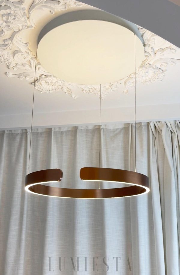 Elegancki okrągły żyrandol LED średnica 40cm 60cm