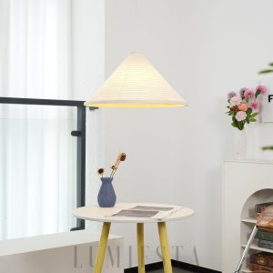 Lampa wisząca z papieru washi w kształcie kapelusza 50cm