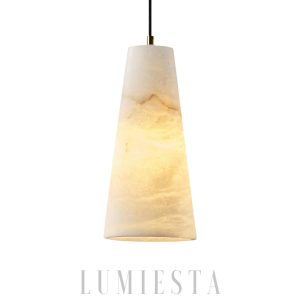 wm_14311383507781941200.jpg Lampa wisząca stożkowa alabastrowa złota i biała 12 5 cm