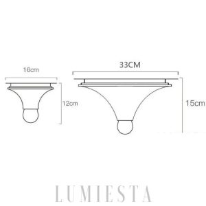 Minimalistyczna metalowa lampa ścienna w nowoczesnym stylu, Ø16/33cm