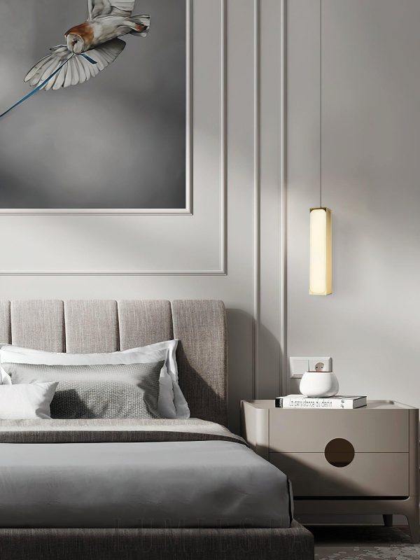 Lampa wisząca Alabaster Chaos w kolorze mosiądzu i białym