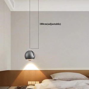 Designerska lampa wisząca Kula z regulacją kąta, kolorowa