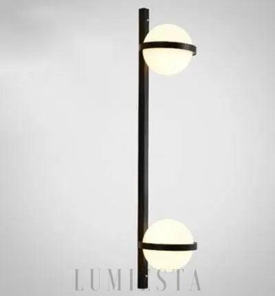 Lampa ścienna okrągła z efektem rośliny styl nowoczesny