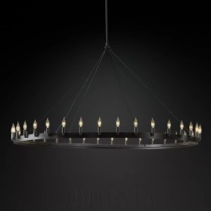 Lampa wisząca Camino Vintage 185 cm mosiądz/czarny