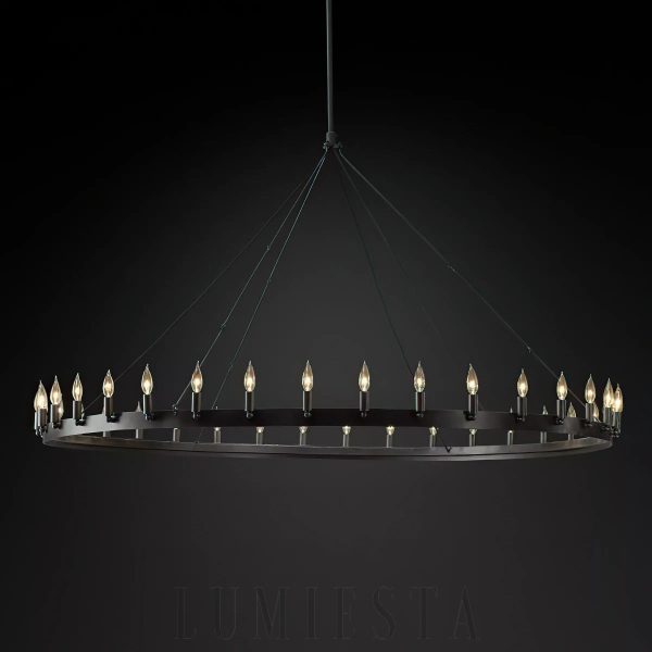 Lampa wisząca Camino Vintage 185 cm mosiądz/czarny