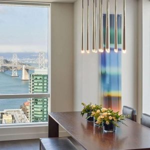 Anelo - Lampa wisząca mosiężna z kryształami 10-ramienna