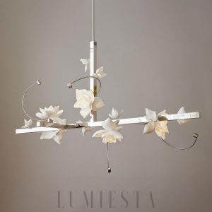 Lampa wisząca PELLE Lure w kształcie kwiatu Biały 150cm