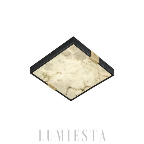 Lucien - Lampa sufitowa nowoczesna, 30/40/50 cm, plafon czarno-złoty