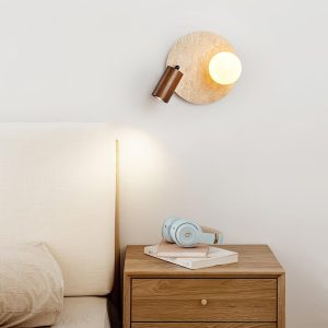 wm_14621200138263729588.jpg Lunara Duo okrągła lampa ścienna z trawertynu w kolorze orzechowym, 2 punktowa, nowoczesny kinkiet