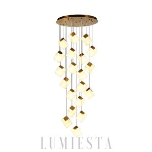 Jess - lampa wisząca w stylu nowoczesnym z alabastru