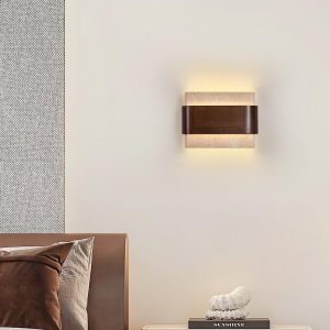 Terra Lumen - Lampa Ścienna Beżowy Orzechowy 22cm