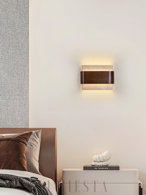 Terra Lumen - Lampa Ścienna Beżowy Orzechowy 22cm