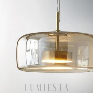 Nowoczesna szklana lampa wisząca w stylu industrialnym 35 cm