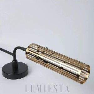 Stylowa lampa wisząca kula z metalowym wykończeniem