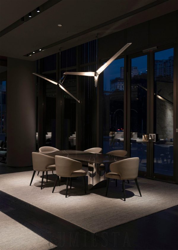 Lampa wisząca Fragment 10 chrom przezroczysta 37,5 cm