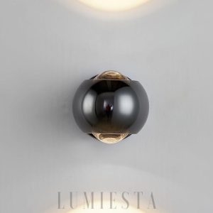 Lampa ścienna kulista złota nowoczesny styl do wnętrz