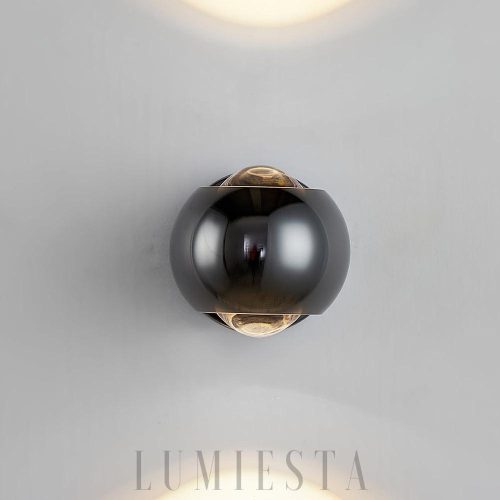 Lampa ścienna kulista złota nowoczesny styl do wnętrz