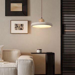 Lampa wisząca Siyane z travertynu w stylu nowoczesnym