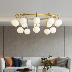 Alabastron - nowoczesna lampa w pierścieniu z alabastru