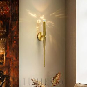 Industrialna lampa ścienna Spinal Tube z kryształem