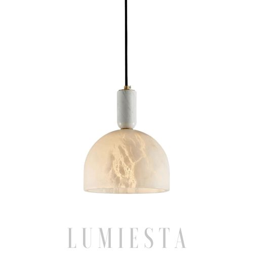 Blair - Lampa wisząca z alabastru w białym kolorze, Ø 20cm