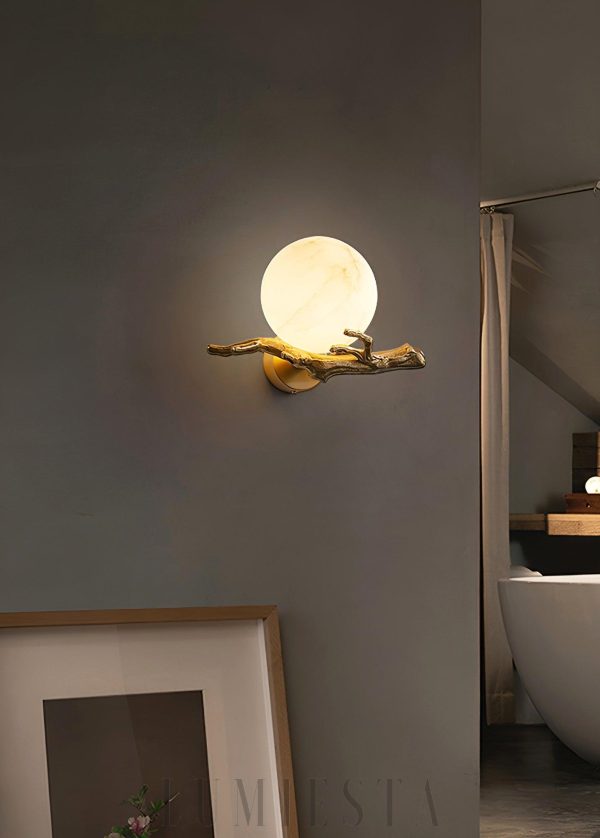 wm_15172558967091656552.jpg Toubkal - Mosiężna retro z alabastrowym kloszem 30 cm