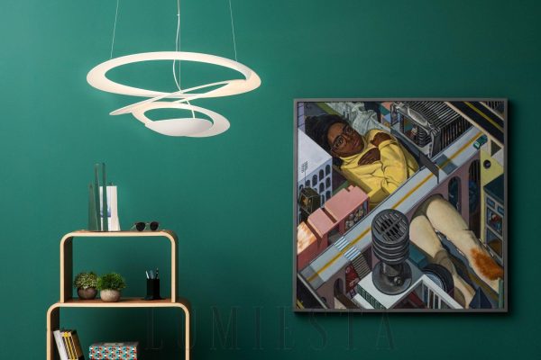 Efektowna spiralna lampa wisząca Pirce LED