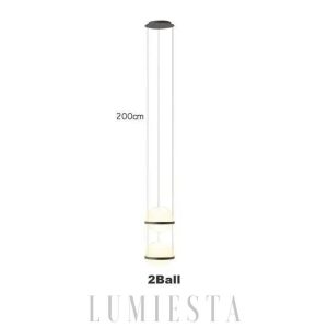 Nowoczesna lampa wisząca kula z czarnym akcentem