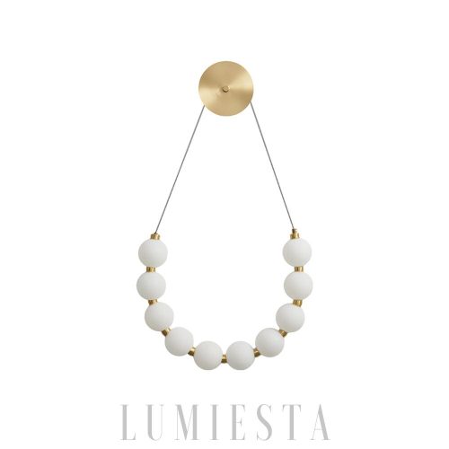 Necklace Loop - Elegancka lampa ścienna z mosiądzu