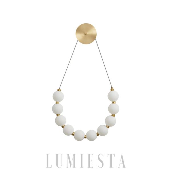 Necklace Loop - Elegancka lampa ścienna z mosiądzu