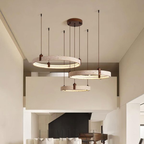 wm_15529541565414578502.jpg Luksusowy okrągły pierścieniowy żyrandol z naturalnego trawertynu i drewna, 2/3 okręgi