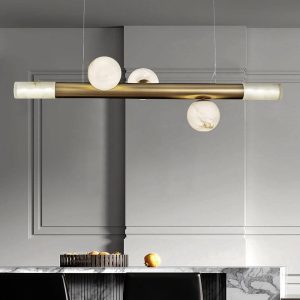 Nutlia - Lampa wisząca Alabaster w stylu eleganckim