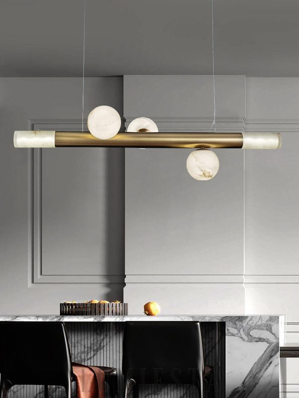 Nutlia - Lampa wisząca Alabaster w stylu eleganckim