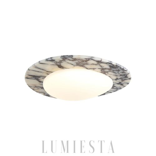 Luksusowa marmurowa lampa sufitowa Emma w kształcie jaja