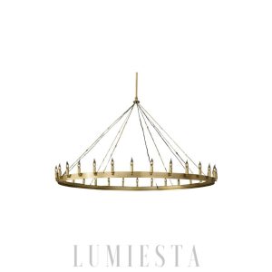 Lampa wisząca Camino 63-calowy żyrandol mosiądz/czarny