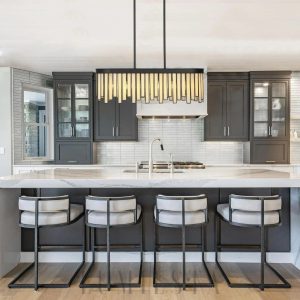  Hampstead - Czarny prostokątny żyrandol 71.5cm do wnętrz