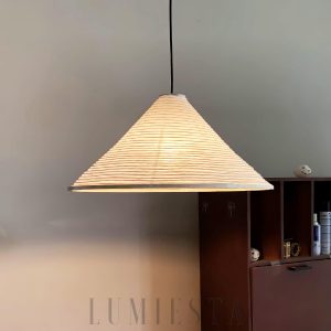 Lampa wisząca z papieru washi w kształcie kapelusza 50cm